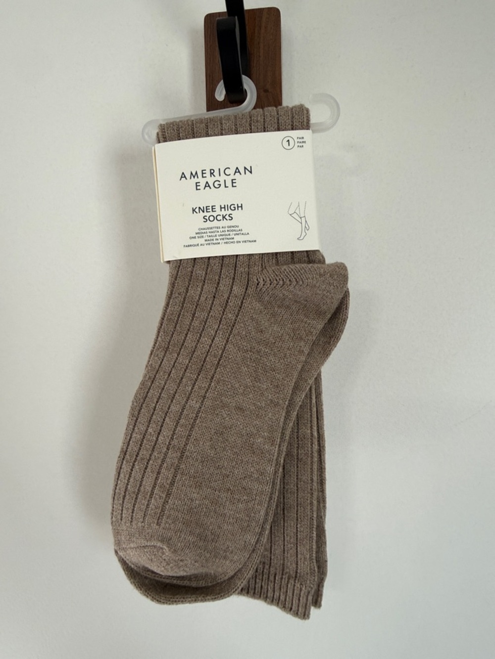 American Eagle Outfitters Knee High Socks - Taupe Brown